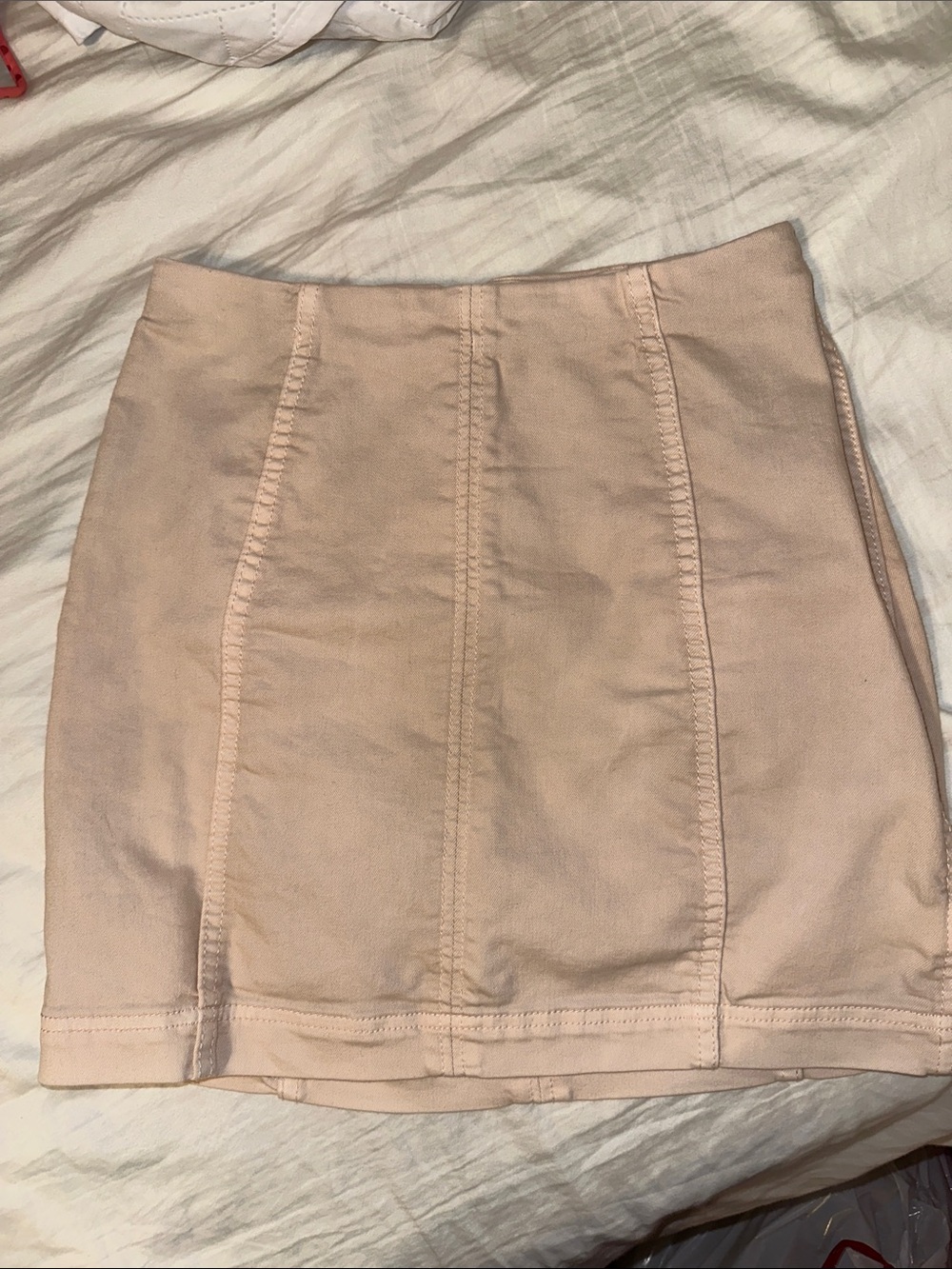 Free People Blush Cream Mini Skirt